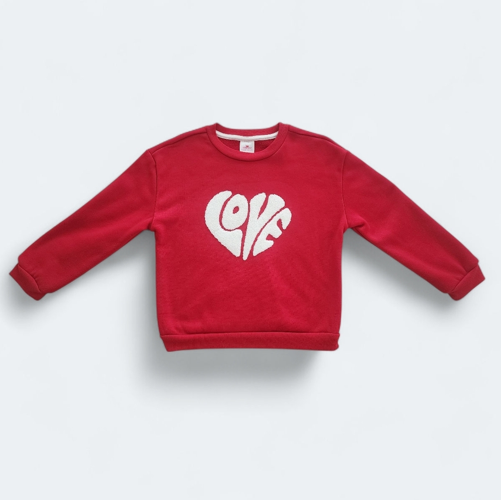 Way To Celebrate Red LOVE Chenille 3D Valentine Sweatshirt - Size 5T